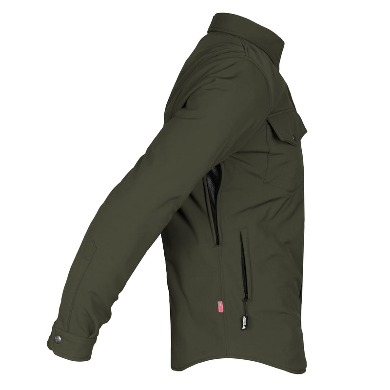 Load image into Gallery viewer, Protective SoftShell Winter Jacket for Men - Army Green Matte

