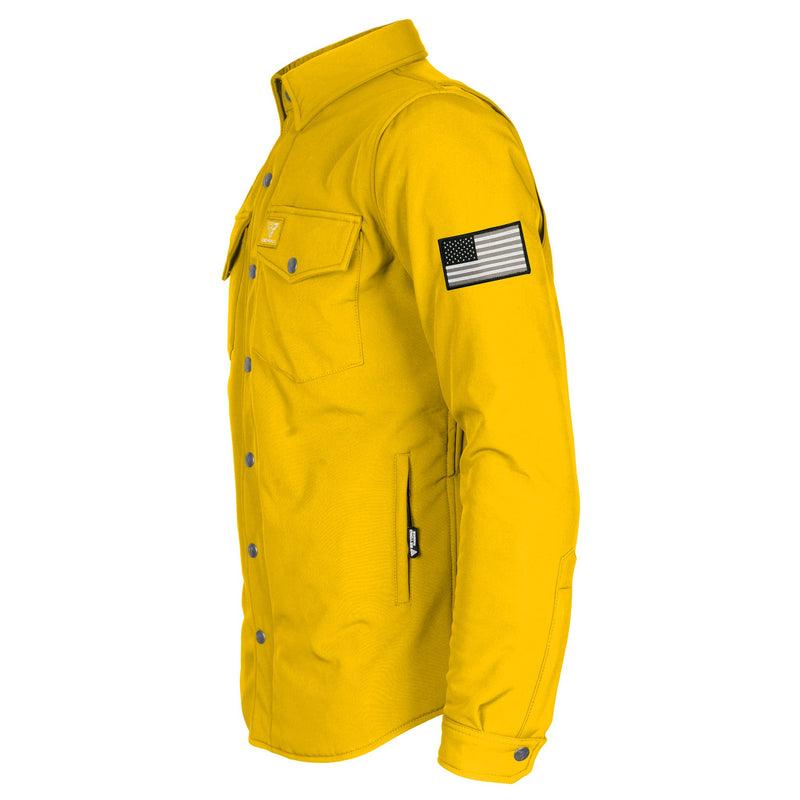 Load image into Gallery viewer, Protective SoftShell Winter Jacket for Men - Yellow Matte
