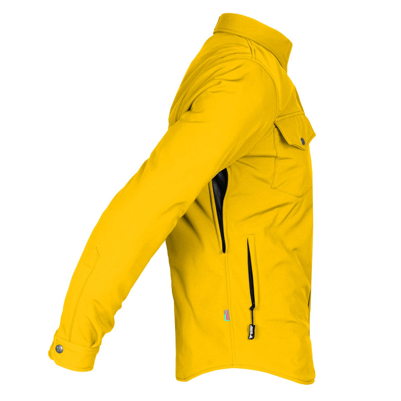 Load image into Gallery viewer, Protective SoftShell Winter Jacket for Men - Yellow Matte
