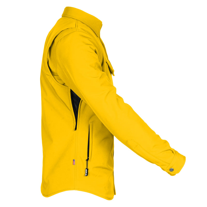 Load image into Gallery viewer, Protective SoftShell Winter Jacket for Men - Yellow Matte
