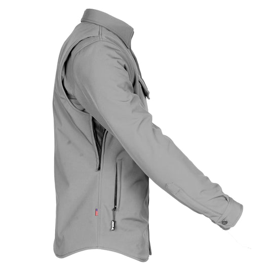 Protective SoftShell Winter Jacket for Men - Gray Matte