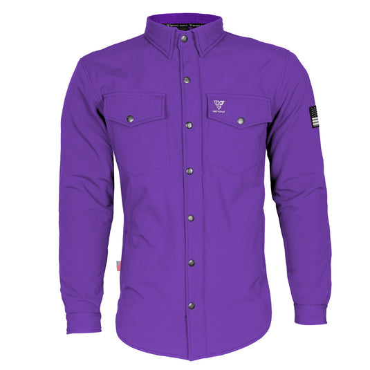 Protective SoftShell Winter Jacket for Men - Purple Matte