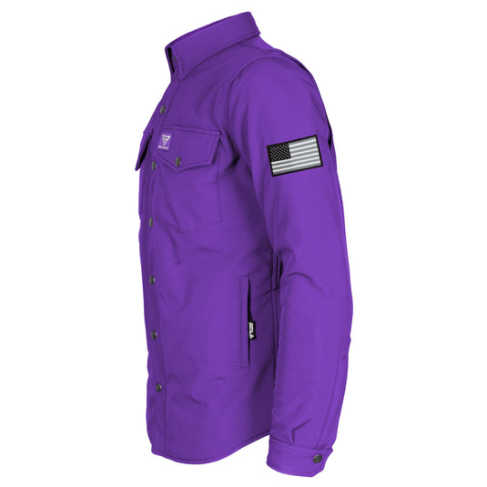 Protective SoftShell Winter Jacket for Men - Purple Matte