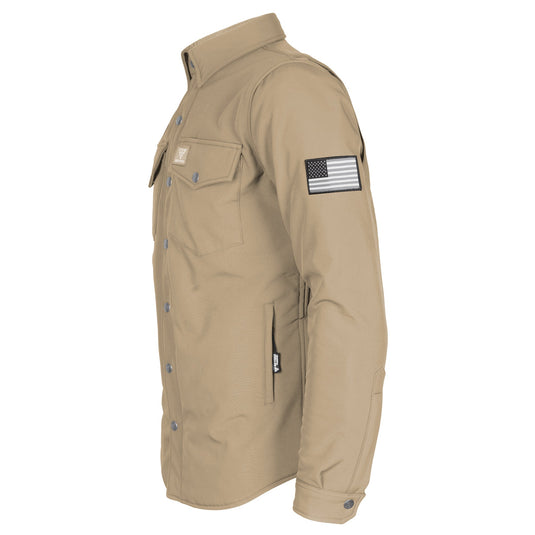 Protective SoftShell Winter Jacket for Men - Khaki Matte