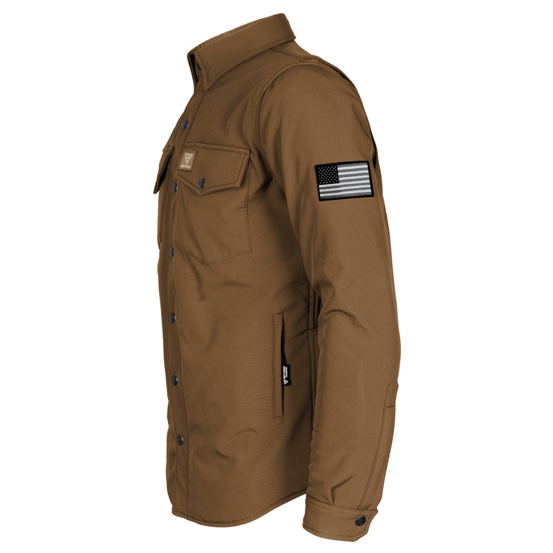 Load image into Gallery viewer, Protective SoftShell Winter Jacket for Men - Light Brown Matte
