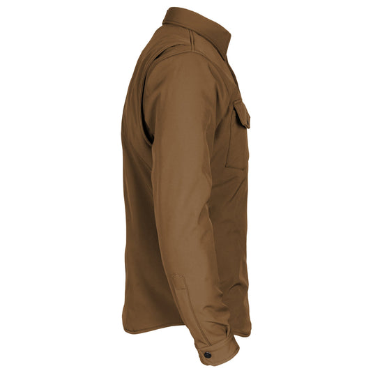 Protective SoftShell Winter Jacket for Men - Light Brown Matte