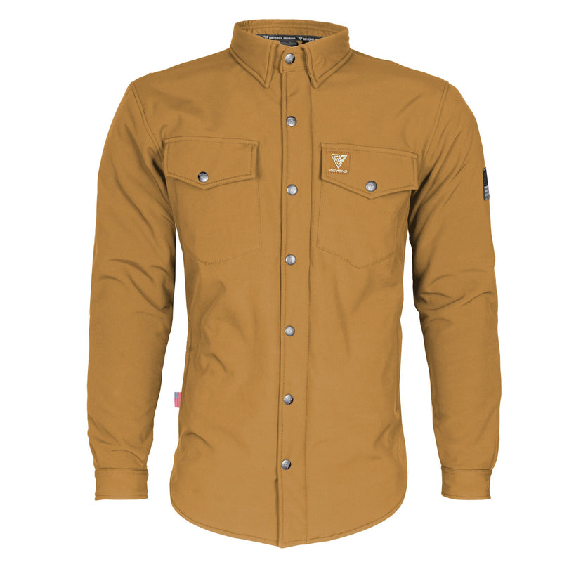 Load image into Gallery viewer, Protective SoftShell Winter Jacket for Men - Mustard Matte
