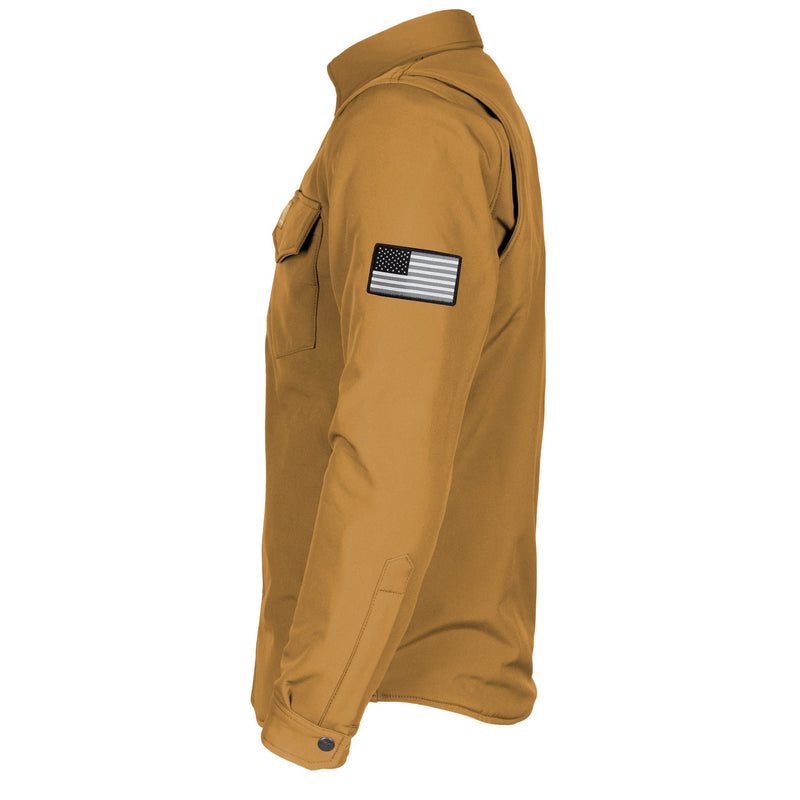 Load image into Gallery viewer, Protective SoftShell Winter Jacket for Men - Mustard Matte
