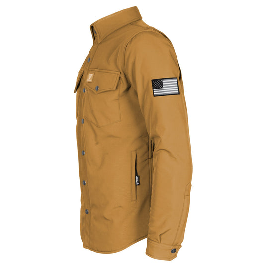 Protective SoftShell Winter Jacket for Men - Mustard Matte