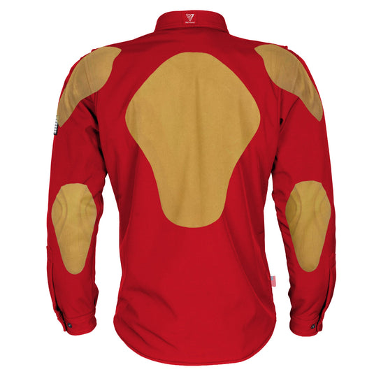 Protective SoftShell Winter Jacket for Men - Red Matte