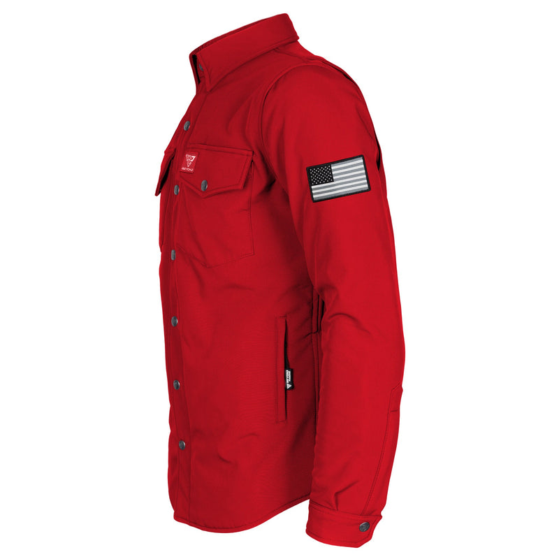 Load image into Gallery viewer, Protective SoftShell Winter Jacket for Men - Red Matte
