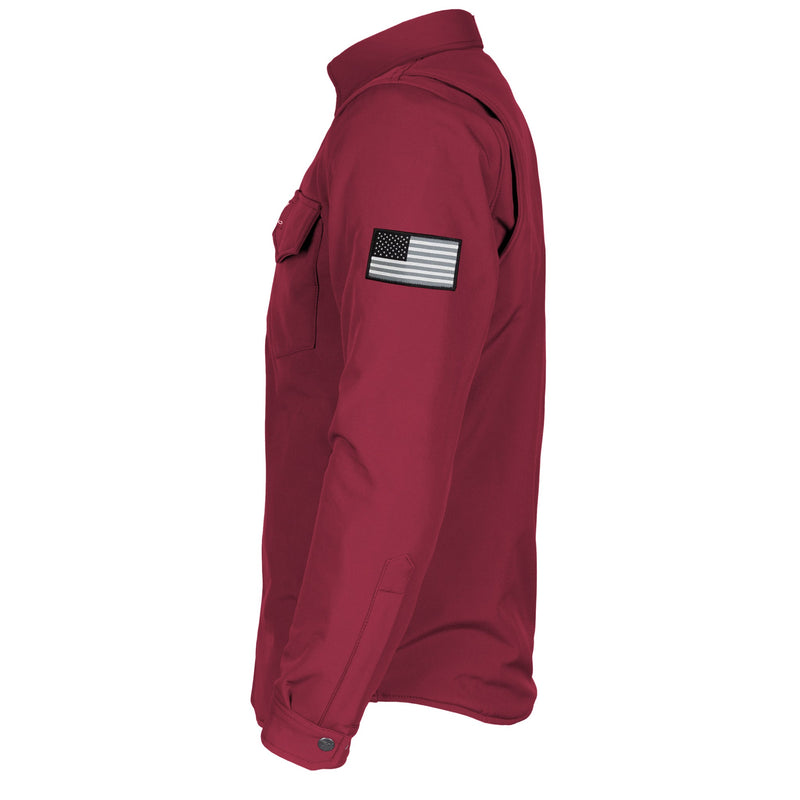 Load image into Gallery viewer, Protective SoftShell Winter Jacket for Men - Red Maroon Matte
