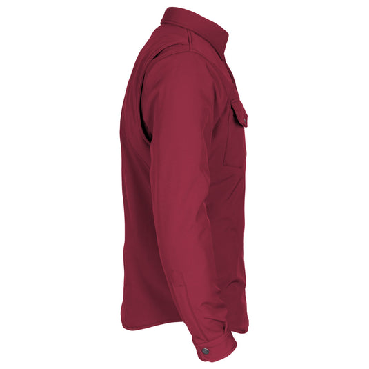 Protective SoftShell Winter Jacket for Men - Red Maroon Matte