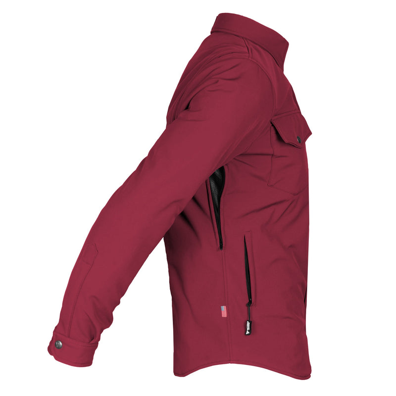 Load image into Gallery viewer, Protective SoftShell Winter Jacket for Men - Red Maroon Matte
