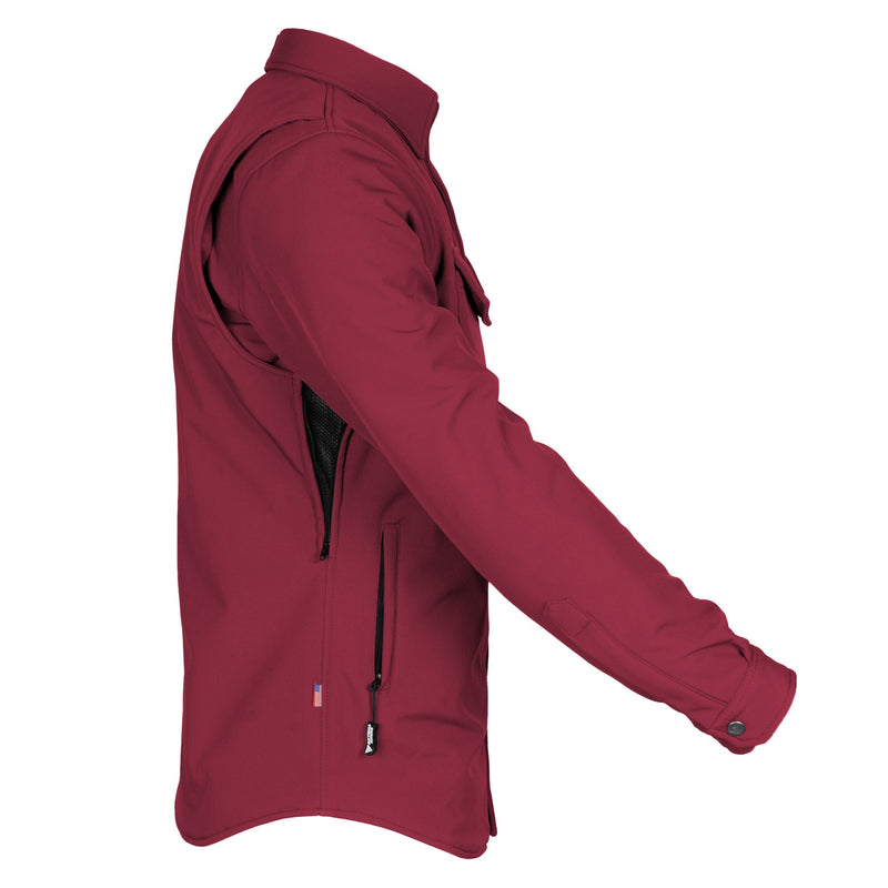 Load image into Gallery viewer, Protective SoftShell Winter Jacket for Men - Red Maroon Matte
