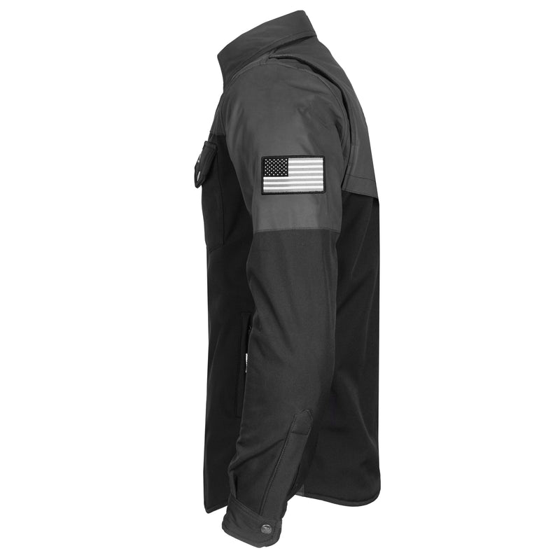 Load image into Gallery viewer, SoftShell Reflective "Nightfall Nebula" Winter Jacket for Men - Black Matte
