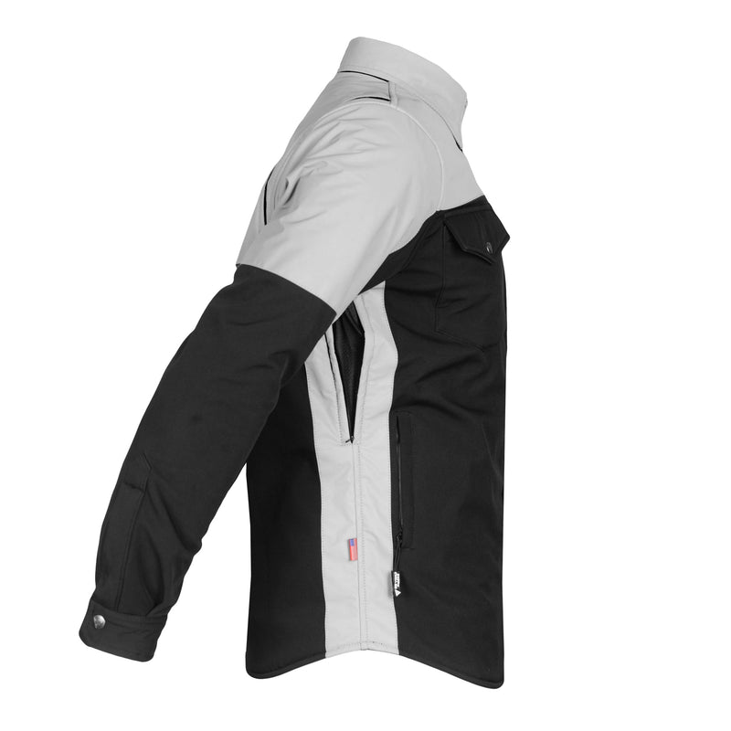 Load image into Gallery viewer, SoftShell Reflective "Alloy Eclipse" Winter Jacket for Men - Black and Silver
