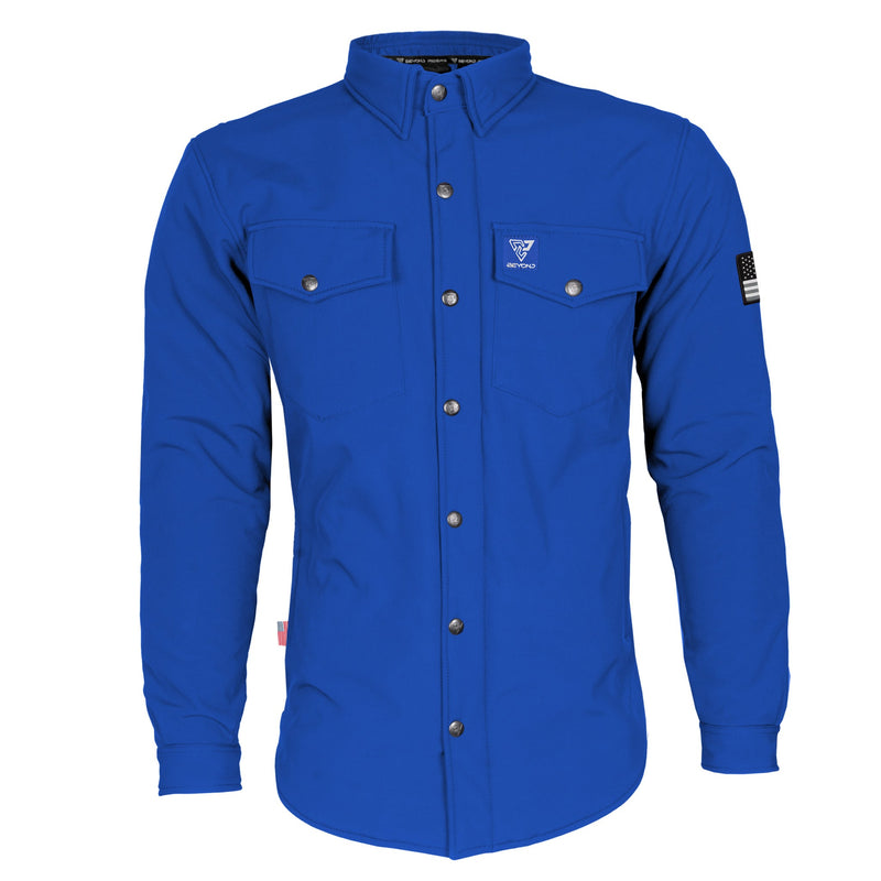 Load image into Gallery viewer, Protective SoftShell Winter Jacket for Men - Royal Blue Matte

