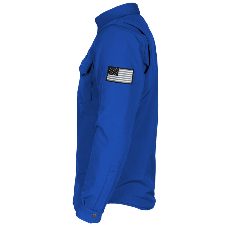 Load image into Gallery viewer, Protective SoftShell Winter Jacket for Men - Royal Blue Matte
