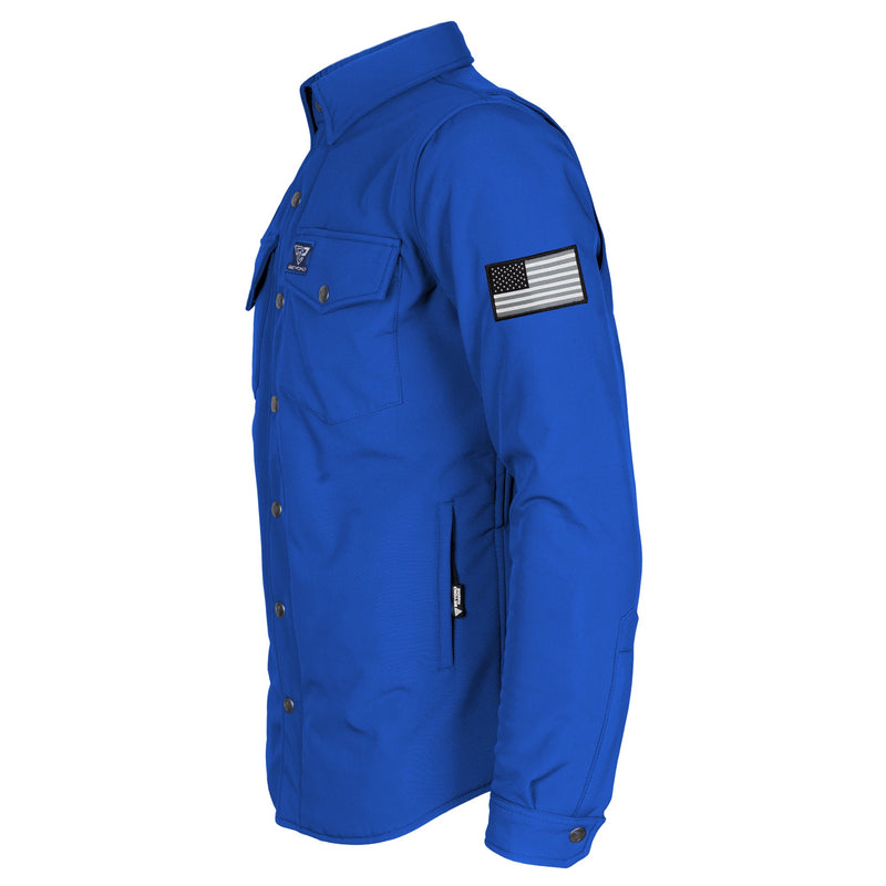 Load image into Gallery viewer, Protective SoftShell Winter Jacket for Men - Royal Blue Matte
