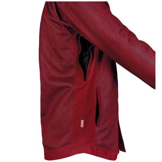 Protective Summer Mesh Shirt - Red Maroon Solid