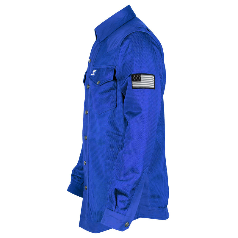 Load image into Gallery viewer, ‌Protective Summer Mesh Shirt - Blue Solid
