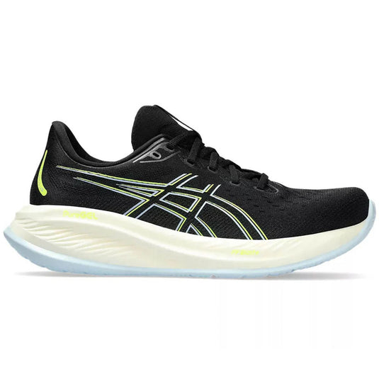 Men's Asics Gel-Cumulus 26, Black/Safety Yellow, 10 D Medium - Skoutley Outdoors LLC