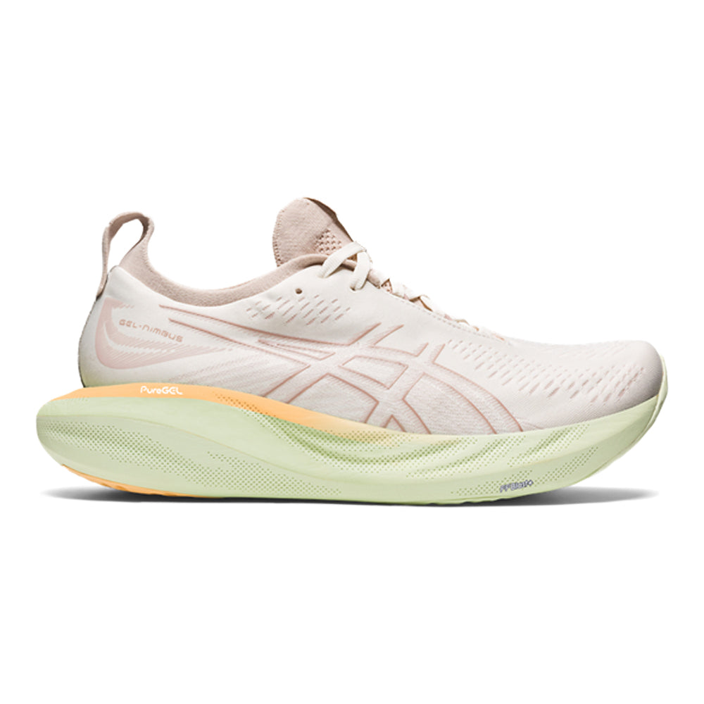 Men's Asics Gel-Nimbus 25, Cream/Fawn, 12 D Medium - Skoutley Outdoors LLC