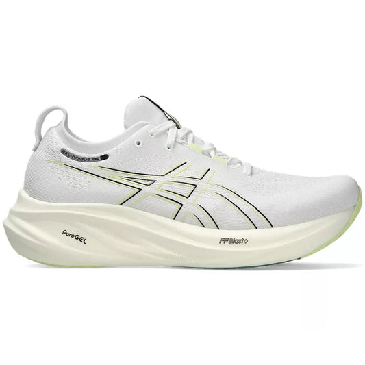 Men's Asics Gel-Nimbus 26, White/Birch, 13 D Medium - Skoutley Outdoors LLC