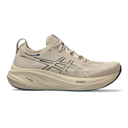 Men's Asics GEL-Nimbus 26, Feather Grey/Black, 7.5 D Medium - Skoutley Outdoors LLC