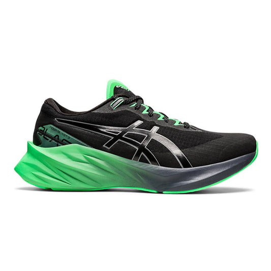 Men's Asics Novablast 3 Lite-Show, Black/New Leaf, 15 D Medium - Skoutley Outdoors LLC