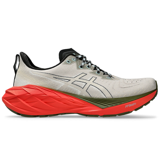 Men's Asics Novablast 4 TR, Nature Bathing/Red Snapper, 11.5 D Medium - Skoutley Outdoors LLC