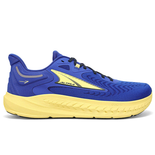 Men's Altra Torin 7, Blue/Yellow, 10 D Medium - Skoutley Outdoors LLC