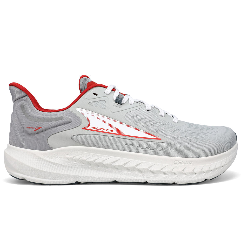 Men's Altra Torin 7, Gray/Red, 8.5 D Medium - Skoutley Outdoors LLC