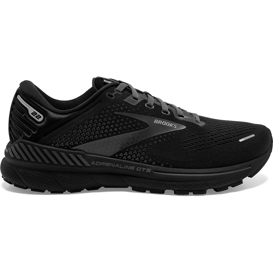 Men's Brooks Adrenaline GTS 22, Black/Black/Ebony, 11 D Medium - Skoutley Outdoors LLC