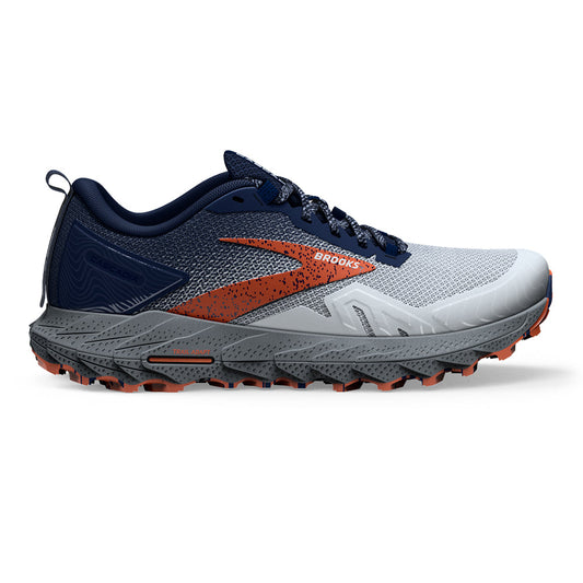 Men's Brooks Cascadia 17, Blue/Navy/Firecracker, 12.5 D Medium - Skoutley Outdoors LLC