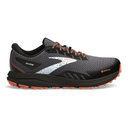 Men's Brooks Divide 4 GTX, Black/Firecracker/Blue, 7 D Medium - Skoutley Outdoors LLC