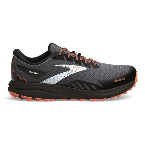 Men's Brooks Divide 4 GTX, Black/Firecracker/Blue, 7 D Medium - Skoutley Outdoors LLC