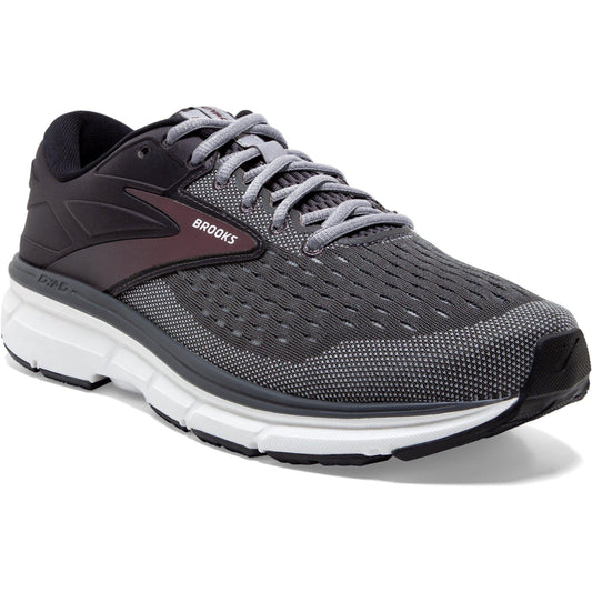 Men's Brooks Dyad 11, Blackened Pearl/Alloy/Red, 7.5 2E Wide - Skoutley Outdoors LLC