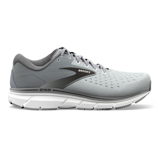 Men's Brooks Dyad 11, Grey/Black/White, 14 2E Wide - Skoutley Outdoors LLC