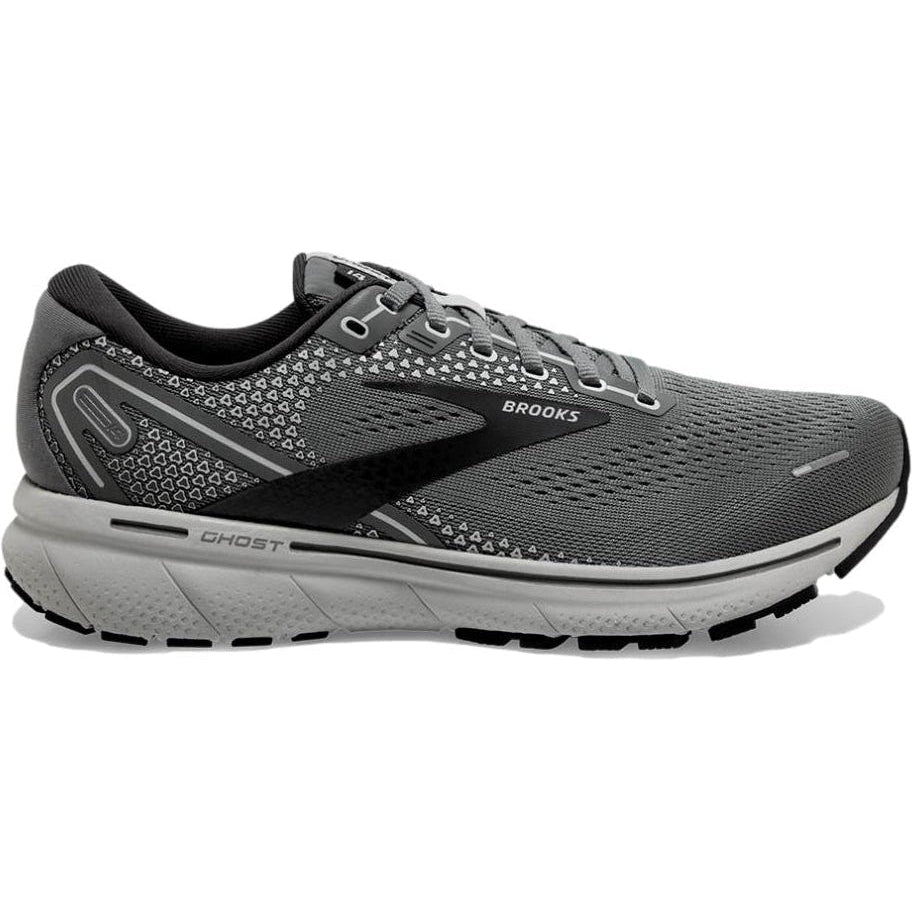 Men's Brooks Ghost 14, Grey/Alloy/Oyster, 14 2E Wide - Skoutley Outdoors LLC
