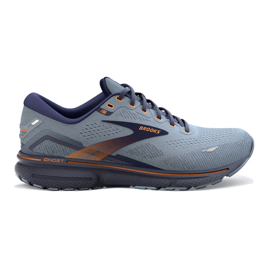Men's Brooks Ghost 15, Flintstone/Peacoat/Oak, 7 D Medium - Skoutley Outdoors LLC