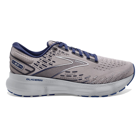 Men's Brooks Glycerin 20, Alloy/Grey/Blue Depths, 8.5 D Medium - Skoutley Outdoors LLC