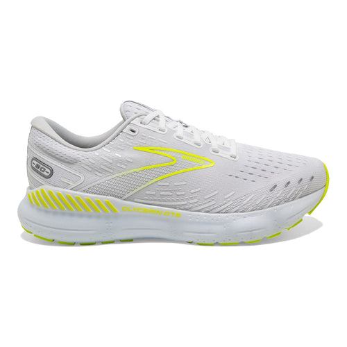 Men's Brooks Glycerin GTS 20, White/Nightlife, 10 D Medium - Skoutley Outdoors LLC
