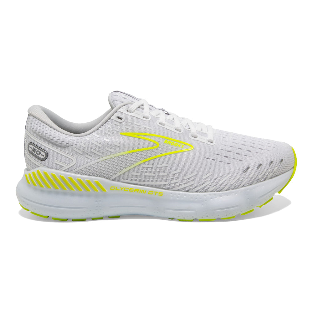 Men's Brooks Glycerin GTS 20, White/Nightlife, 12.5 D Medium - Skoutley Outdoors LLC