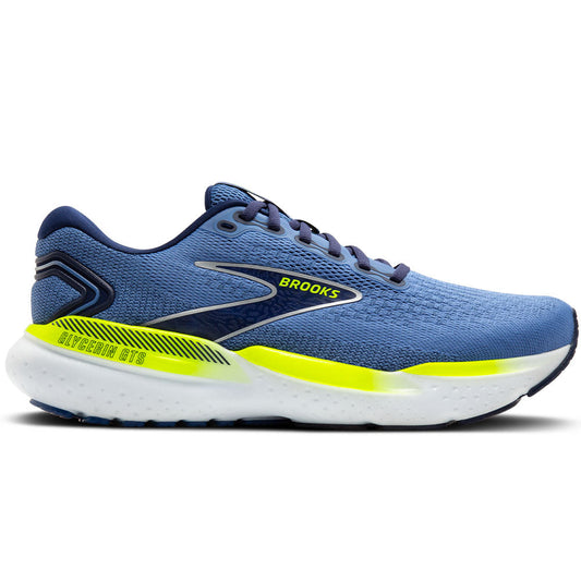 Men's Brooks Glycerin GTS 21, Blue/Peacoat/Nightlife, 8 D Medium - Skoutley Outdoors LLC