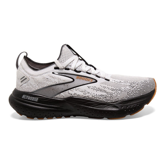 Men's Brooks Glycerin StealthFit 21, White/Grey/Black, 8.5 D Medium - Skoutley Outdoors LLC