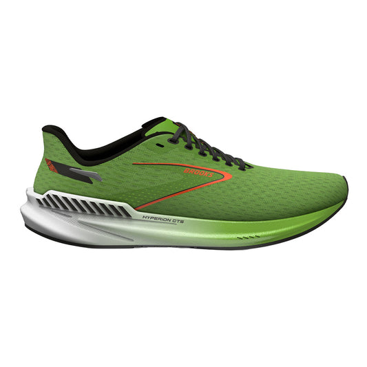 Men's Brooks Hyperion GTS, Green Gecko/Red Orange/White, 7.5 D Medium - Skoutley Outdoors LLC