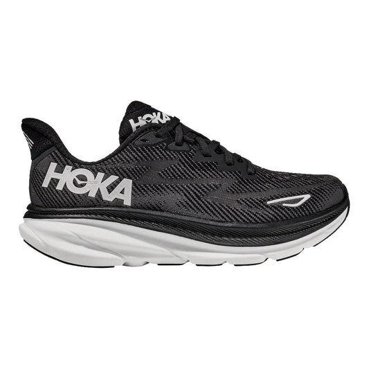 Men's Hoka Clifton 9, Black/White, 8.5 D Medium - Skoutley Outdoors LLC