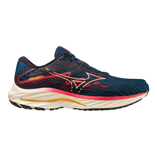 Men's Mizuno Wave Rider 27, Blue Opal-Papyrus, 12.5 D Medium - Skoutley Outdoors LLC